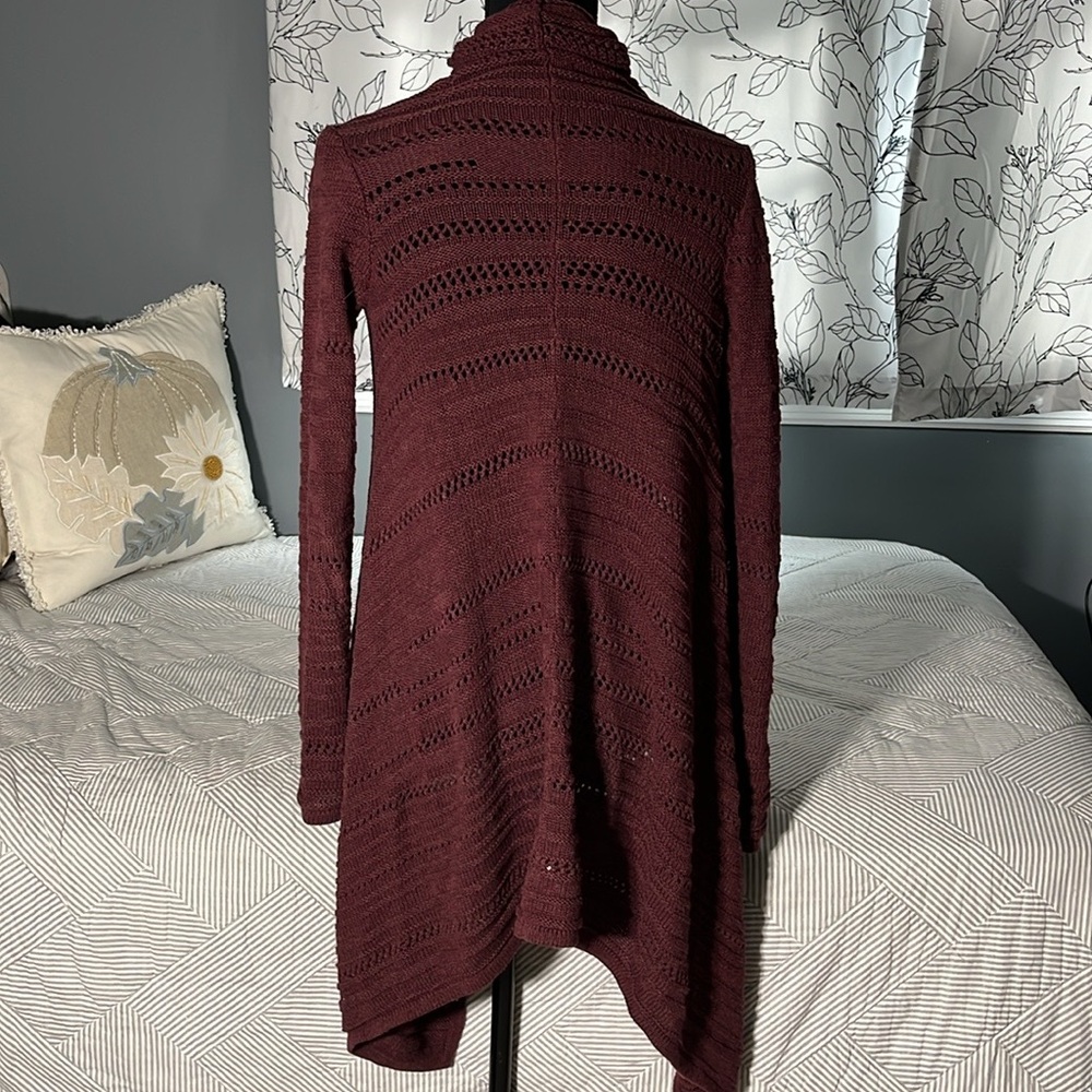 Athleta Asymmetrical Open Front Cotton Cashmere Blend Cardigan - Picture 4 of 7